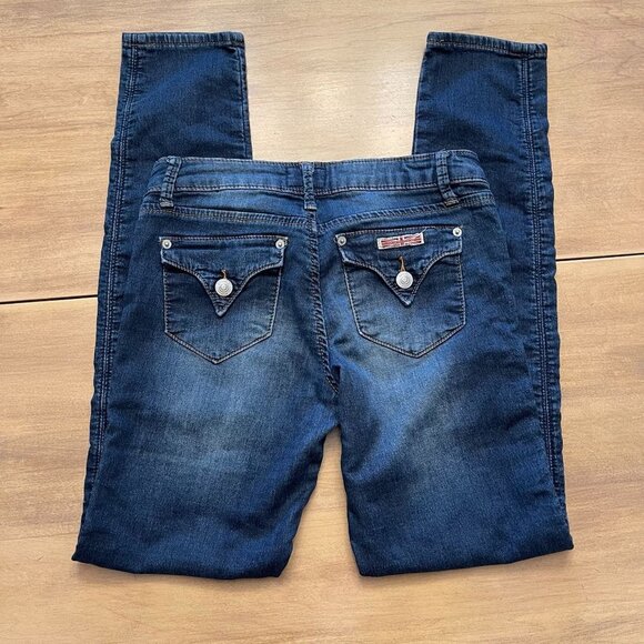 Hudson Skinny Jeans Approx 27" Dark wash 5 pkt - Picture 2 of 5